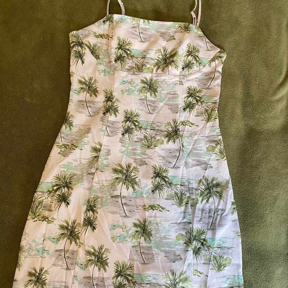 Forever 21 Silky Palm Tree Sundress Size M